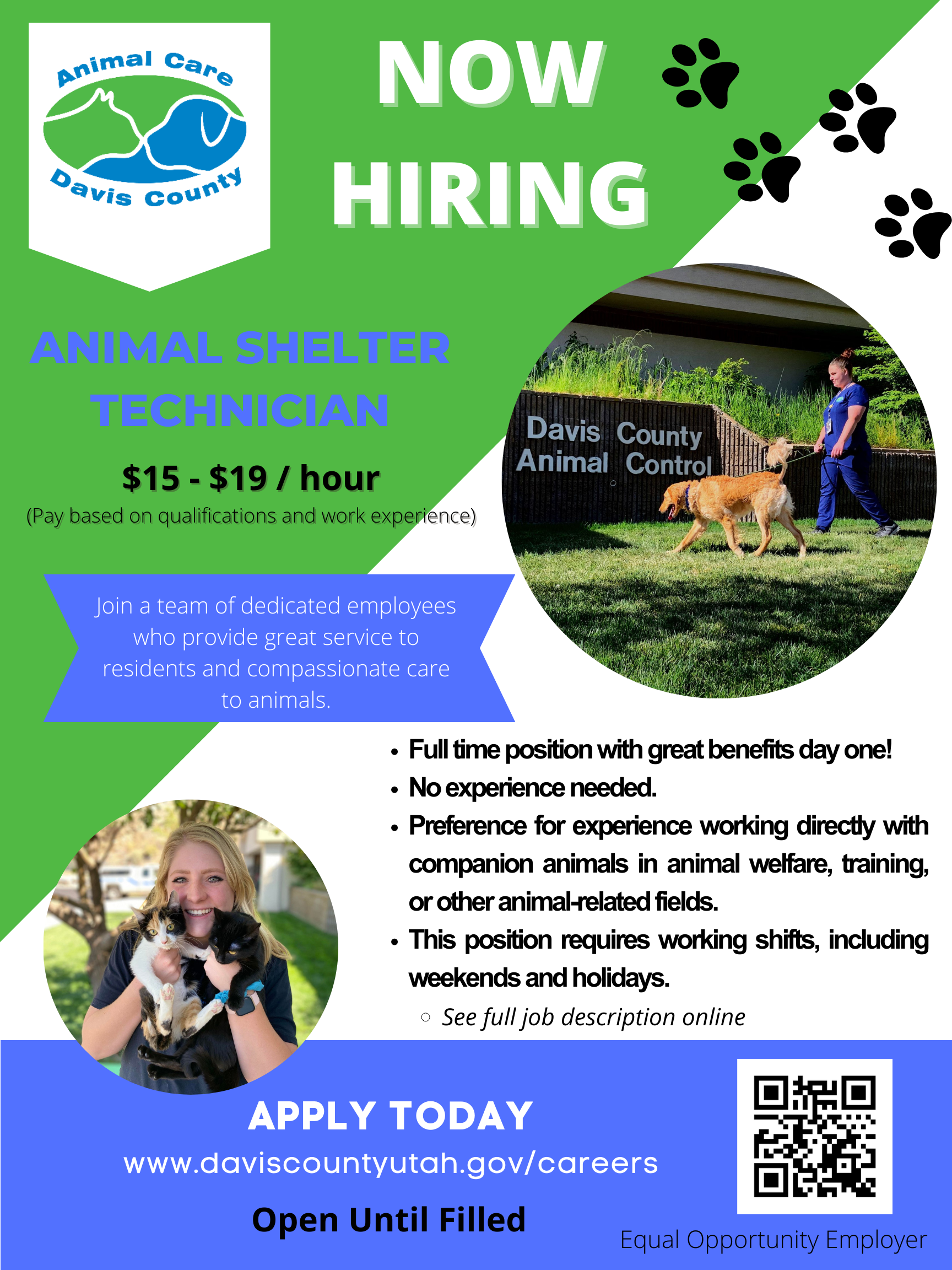 Animal Shelter Technician - Fruit Heights, UT - Davis County Government